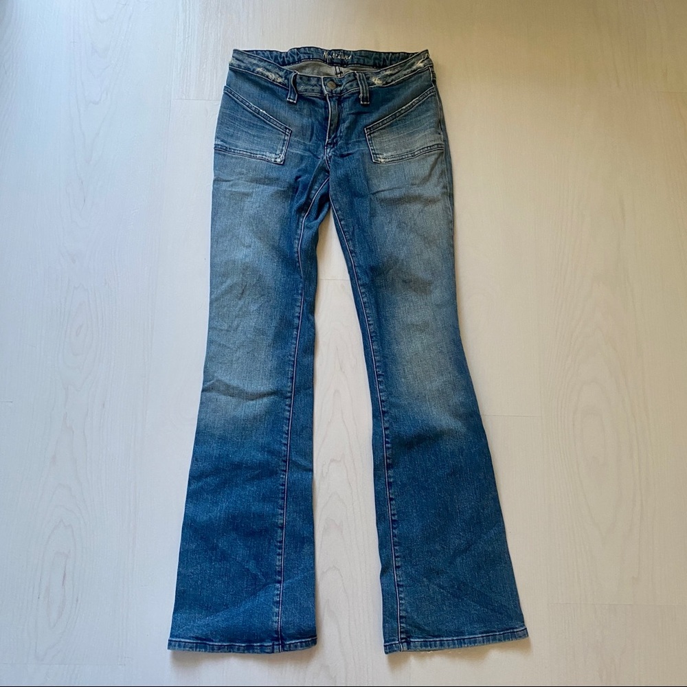 Marciano Distressed Slight Flare Hippie Jeans